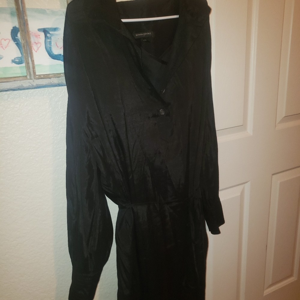 Banana Republic Black Long Sleeve Dress